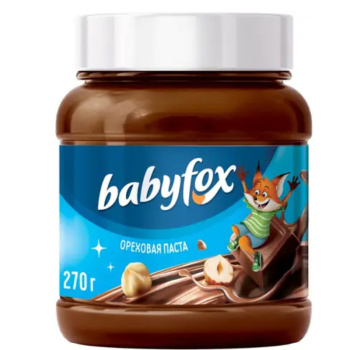 Паста шоколадно-ореховая Babyfox, Яшкино, 270г