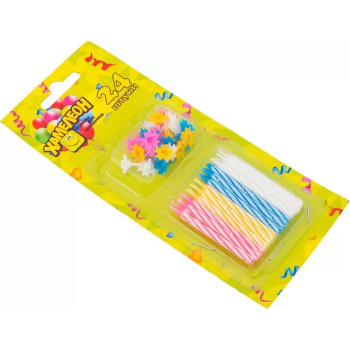 Свечи для торта с подставками 6 шт