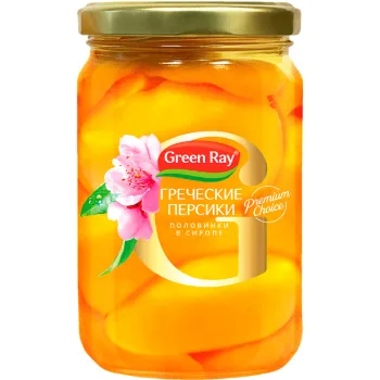 Персики Green Ray половинки, 720мл