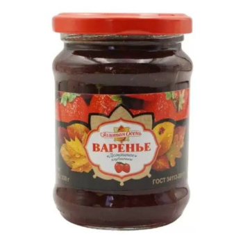 Варенье клубничное, Золотая Осень, 320мл