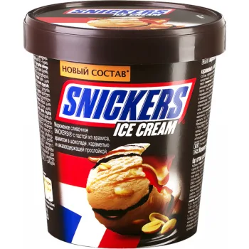 Мороженое Snikers ведерко СЗМЖ, 340г