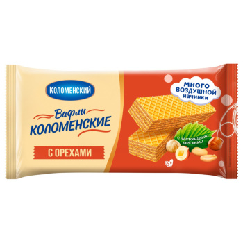 Вафли с орехами 200г Коломенское
