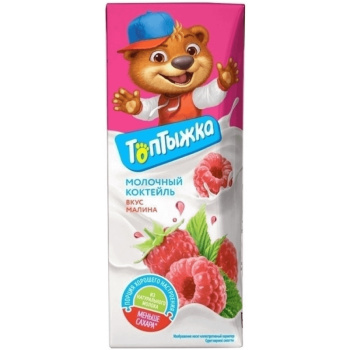 Коктейль молочный топтыжка Малина 3,2% 200г БЗМЖ