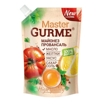 Майонез Master Gurme, провансаль, халяль, 50.5%, 350мл