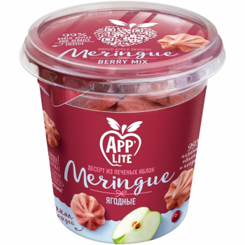 Меренга яблочная Белёвская ягодное ассорти стакан без сахара 35г