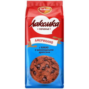 Печенье Лакомка Американо с шоколадными дропсами Рот Фронт, 160г