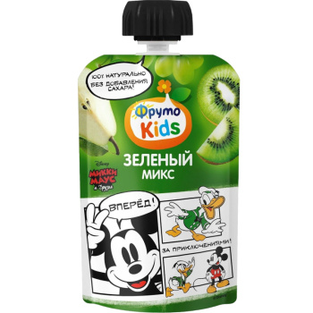 Пюре ФрутоKids 90г яблоко-груша-виноград-киви