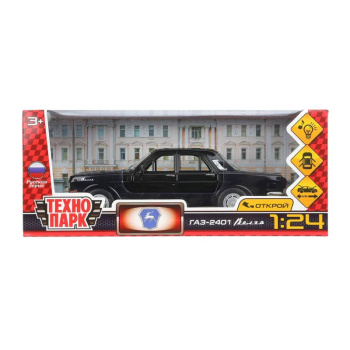 Автомобиль ГАЗ 2401 Технопарк, свет-звук, чёрный, 19,7cм
