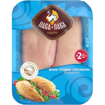 Филе грудки индейки премиум охлажд 500г Пава Пава