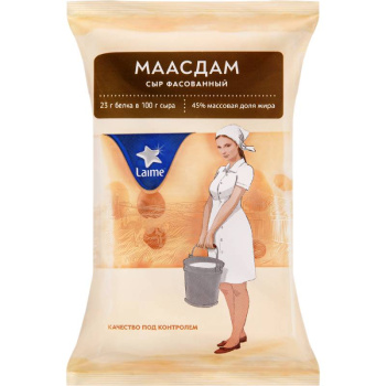 Сыр маасдам Laime 45% БЗМЖ, 180г