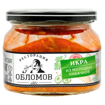 Икра из молодых кабачков Ресторация Обломов, 320г