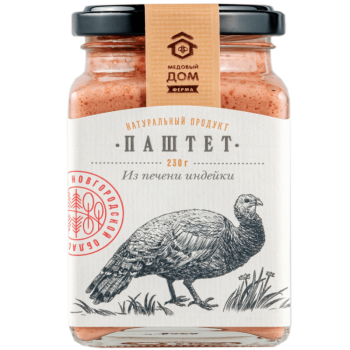 Паштет Медовый дом ферма из печени индейки 230г