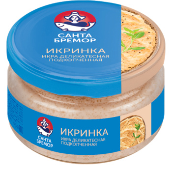 Икра Икринка деликатесная подкопч Санта-Бремор, 160г