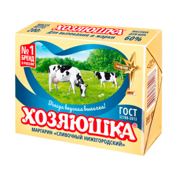 Маргарин Хозяюшка Сливочный, 200г