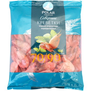 Креветки POLAR варено-мороженые 70 90, 500г