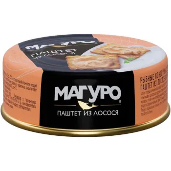 Паштет из лосося горбуша тихоокеанская измельчённая, Магуро, 90г