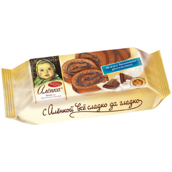 Рулет бисквитный Аленка вкус молочный шоколад, 200г