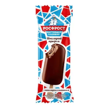 Мороженое эскимо Настоящий пломбир Шоколадный трюфель, 15% БЗМЖ, 60г