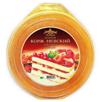 Корж Невский 300г сдобный 2х-сл ванильный