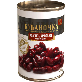 Фасоль Кубаночка красная натуральная, 400г