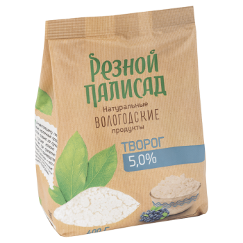 Творог Резной палисад 5% БЗМЖ, 400г