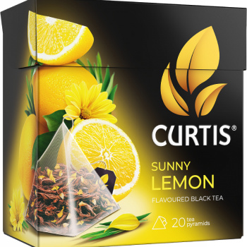 Чай черный Curtis Sunny Lemon в пирамидках, 20х1.7г