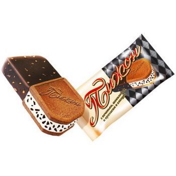 Мороженое-сэндвич ПИЖОН Ваниль,шок.глазурь,печенье 90г СЗМЖ