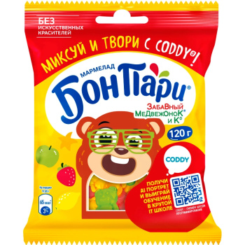 Жевательный мармелад БонПари Забавный Медвежонок 120г