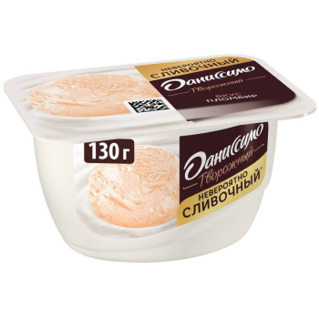 Продукт творожный Даниссимо со вкусом пломбира БЗМЖ 5,4%, 130г