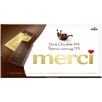 Шоколад горький Merci 72%, 100г