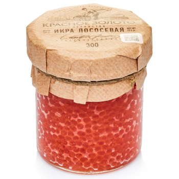 Икра лососевая, горбуша зернистая, Красное Золото, 300г