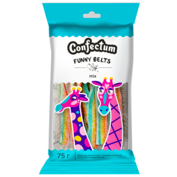 Мармелад жевательный Confectum Funny Belts ремни 75г