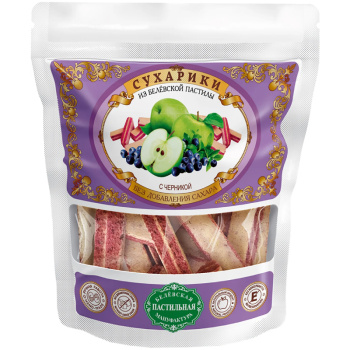 Сухарики из пастилы черника без сахара Белёвская, 40г