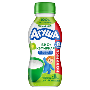 Био-кефир Агуша 3,1% 180г Без сахара БЗМЖ
