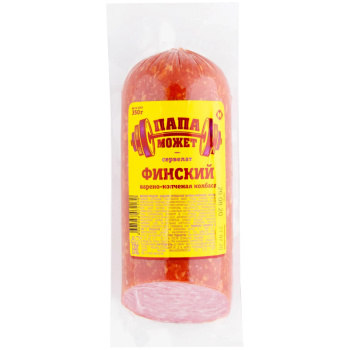 Колбаса варено-копченая Сервелат Финский Папа может, 350г