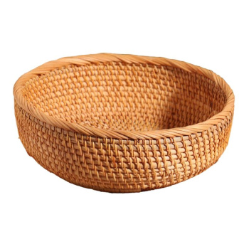 Корзина для фруктов плетёная, ротанг, 23х23х9 см