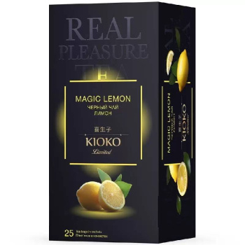 Чай Kioko Magic Lemon с ароматом лимона черный, 25пакетиков
