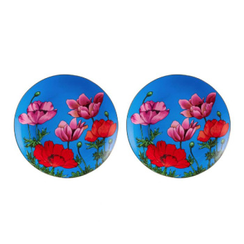 Набор тарелок BY COLLECTION Карибы бирюза  2 пр 19см костяной фарфор 802-030