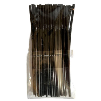 Трубочки для коктейля 0,5 21 НОЧЬ черная с изгибом, 30шт