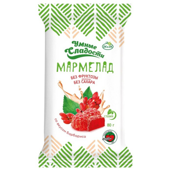 Мармелад Умные сладости желейно-формовой, 80г