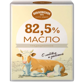 Масло Традиционное сладко-сливочное 82,5% БЗМЖ, 180г