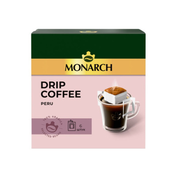 Кофе Монарх Арабика Перу молотый в дрип-пакетах, 6х11г