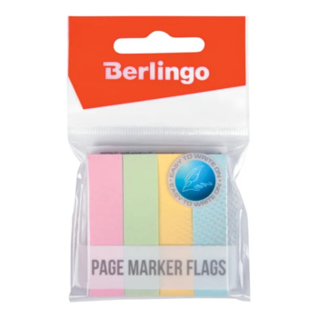 Флажки-закладки Berlingo 12 50мм, 100л 4 пастельных цветов 
