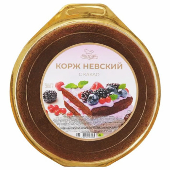 Корж Невский двуслойный с какао, 300г
