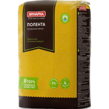 Полента кукурузная манка Ярмарка 600г