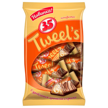 Конфеты 35 Tweel`s с дробленным арахисом и криспи 200г