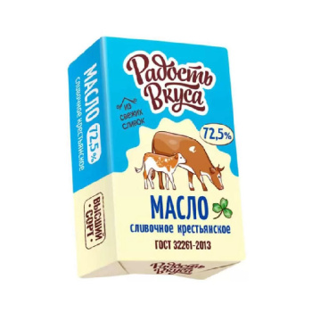 Сливочное масло Радость Вкуса Крестьянское, 72,5% БЗМЖ, 180г