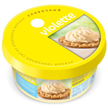 Сыр творожный Карат Виолетта Сливочный 70% БЗМЖ, 140г 