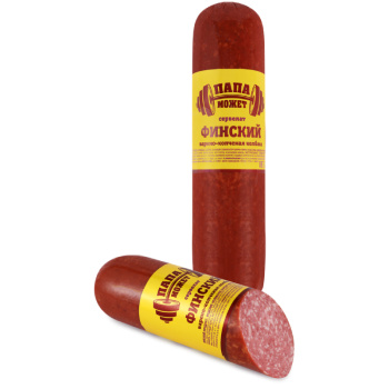 Колбаса варено-копченая Сервелат Финский Папа может