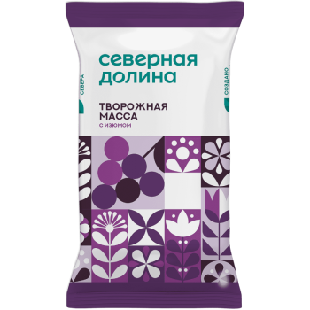Творожная масса Северная Долина с изюмом особая, 180г